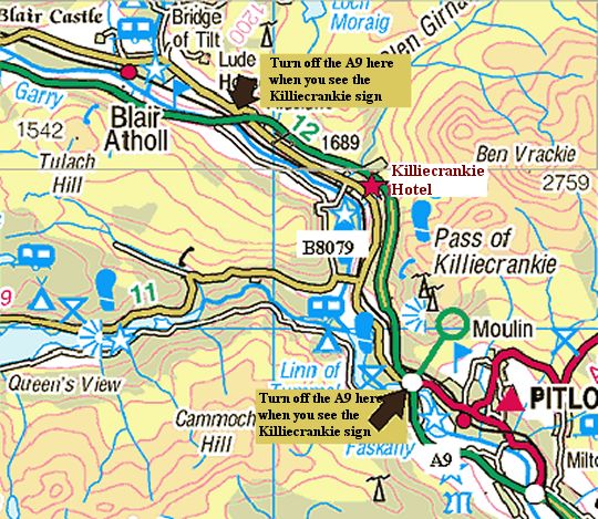 Map of Killiecrankie